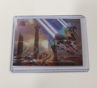 Star Wars Galaxy Chrome 2025 #46 Magenta Laua Jedi Interceptor 28/250