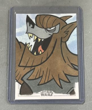 Star Wars Galaxy Chrome 2025 Topps Sketch Card Lak Sivrak by Tim Shinn