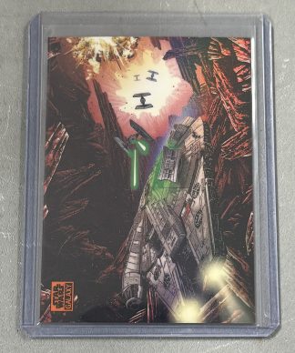 Star Wars Galaxy Chrome 2025 Orange Refractor The Falcon On Crait /25