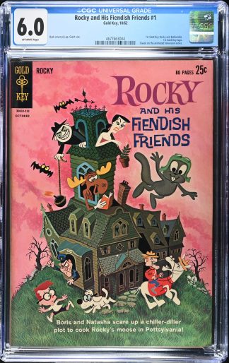 Rocky and His Fiendish Friends #1 1962 CGC 6.0 1st Gold Key logo
