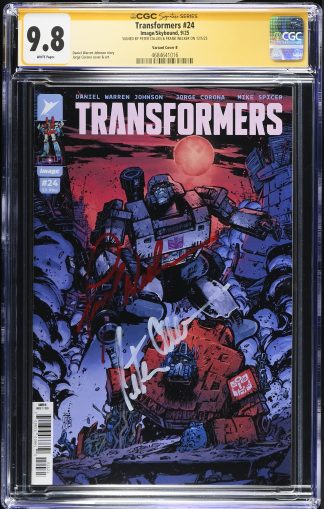 Transformers #24 SS CGC 9.8 Auto Peter Cullen & Frank Welker Signed Cover B