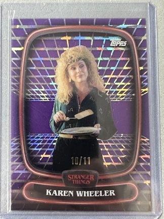 Stranger Things Topps High-Tek #18 10/11 Karen Wheeler Lab Background