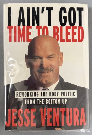 Jesse Ventura Signed I Ain't Got Time To Bleed Autograph Action Figure Shirt Lot