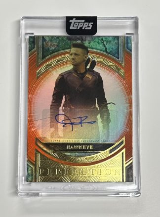 2025 Topps Marvel The Collector Perfection Auto Jeremy Renner Hawkeye /25 Orange